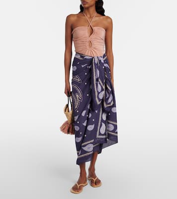 Printed cotton beach cover-up | Johanna Ortiz