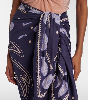 Printed cotton beach cover-up | Johanna Ortiz