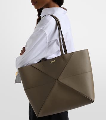 Puzzle Fold Medium leather tote bag | Loewe