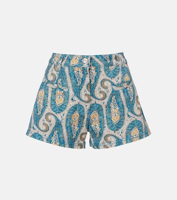 Paisley denim shorts | Etro