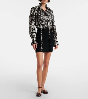 Polka-dot tie-neck silk blouse | Chloé