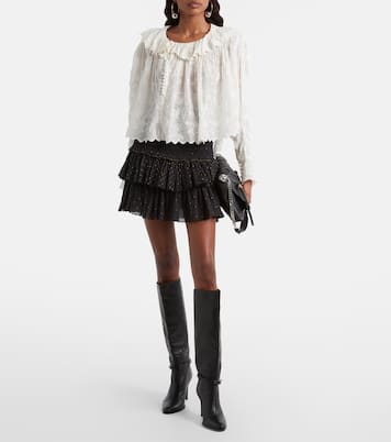 Gonna midi in cotone a pois | Marant Etoile