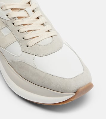 Sneakers H696 in suede e pelle con plateau | Hogan