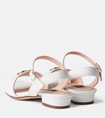 DG embellished leather sandals | Dolce&Gabbana Kids