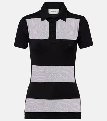 Paneled cotton-blend crop top | Coperni