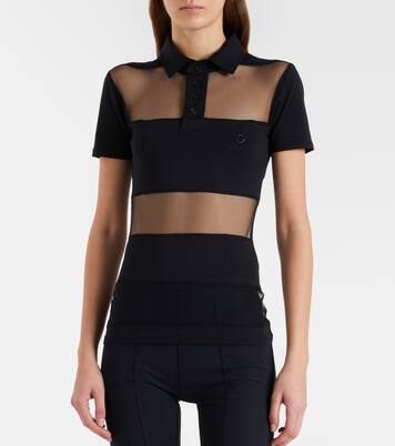Paneled cotton-blend crop top | Coperni