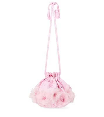 Floral-appliqué embellished shoulder bag | Tutu Du Monde