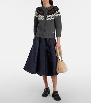 Prada Aimée Medium shearling shoulder bag | Prada