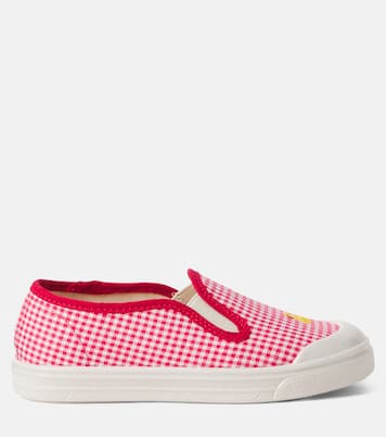 Checked embroidered slip-on sneakers | PèPè