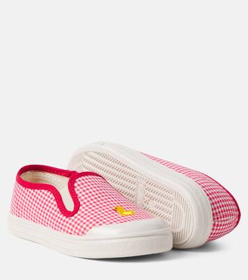 Checked embroidered slip-on sneakers | PèPè