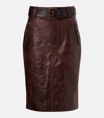 Bleistiftrock aus Leder | Saint Laurent