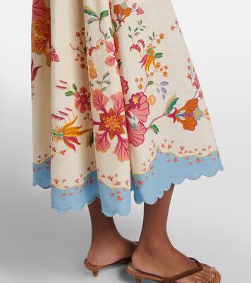 Midirock Floral Scarves aus einem Leinengemisch | Farm Rio