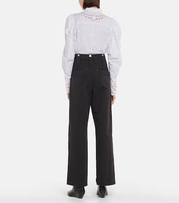 Pantalon Darlena à taille haute en coton | Isabel Marant