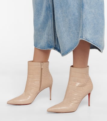 Botines de piel efecto cocodrilo | Christian Louboutin