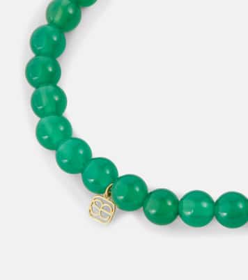 Bracelet Evil Eye en or jaune 14 ct et diamants | Sydney Evan