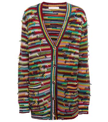 Cardigan in cashmere e lana a righe | Chloé