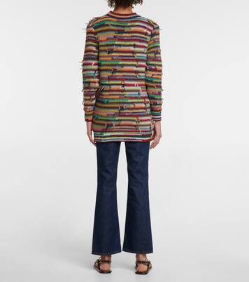 Cardigan in cashmere e lana a righe | Chloé