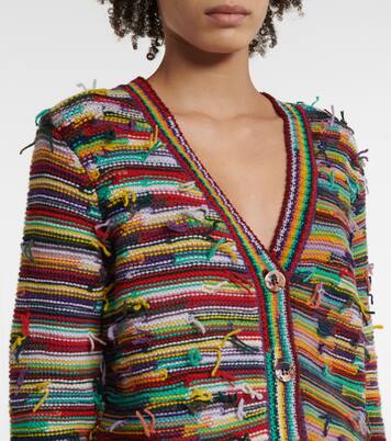 Cardigan in cashmere e lana a righe | Chloé