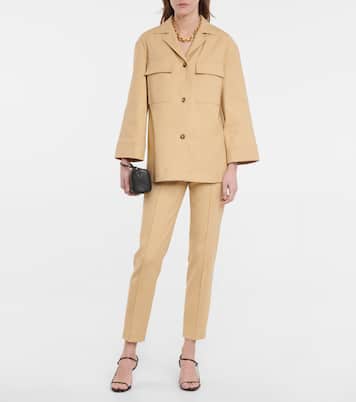 Mirel mid-rise cotton slim pants | Loro Piana