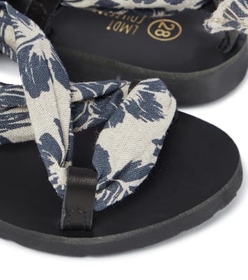 Sandalias Hibiscus de lona y piel | The New Society