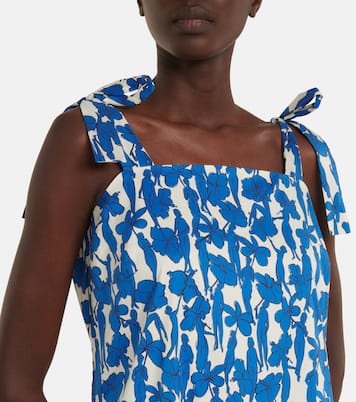 Abito midi in misto cotone con stampa | Tory Burch