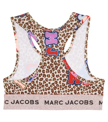 Leopard-print cropped top | Marc Jacobs Kids