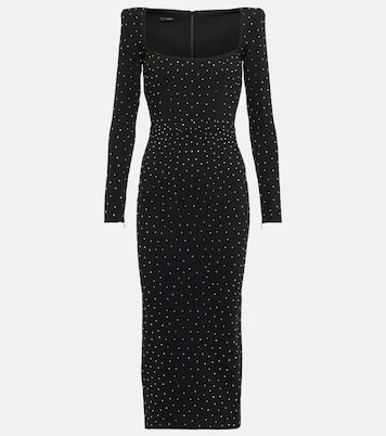 Vestido midi Tiernan de crepé adornado | Alex Perry