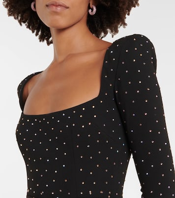 Vestido midi Tiernan de crepé adornado | Alex Perry