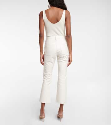 Isola leather-blend cropped bootcut pants | Citizens of Humanity