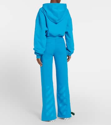 Cropped cotton hoodie | Off-White
