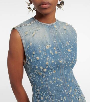 Distressed denim minidress | Acne Studios