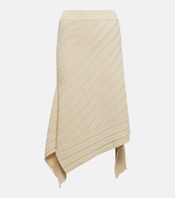 Gonna midi asimmetrica in maglia a coste | Stella McCartney
