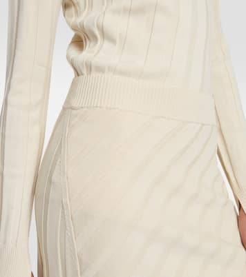 Gonna midi asimmetrica in maglia a coste | Stella McCartney