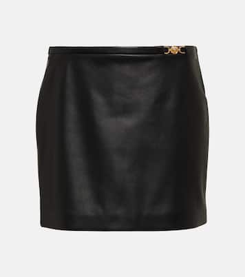 Mini-jupe Medusa ‘95 en cuir | Versace