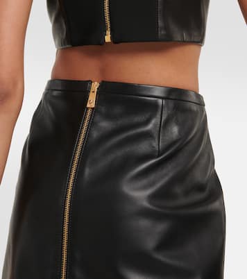 Mini-jupe Medusa ‘95 en cuir | Versace