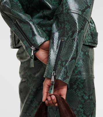 Urban Jungle snake-print leather jacket | Dorothee Schumacher