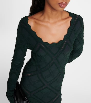 Robe midi Aran en laine mélangée | Burberry