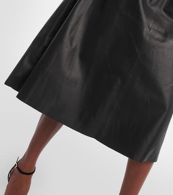 Robe midi en cuir | Yves Salomon