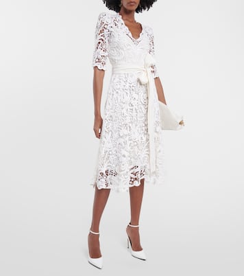 Vestido midi con encaje | Elie Saab