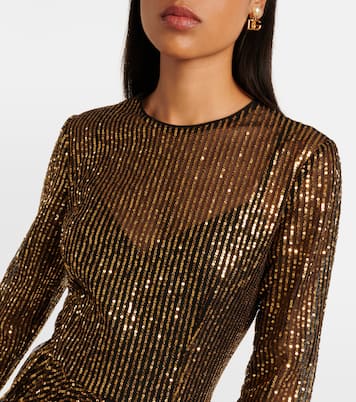 Vestido midi de tul con lentejuelas | Dolce&Gabbana