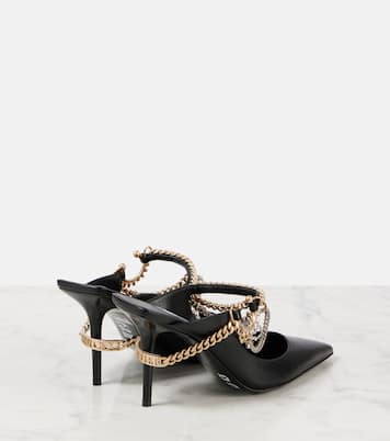 X Jean Paul Gaultier Verzierte Mules aus Leder | Jimmy Choo