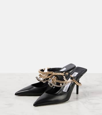 X Jean Paul Gaultier Verzierte Mules aus Leder | Jimmy Choo