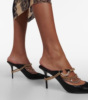 X Jean Paul Gaultier Verzierte Mules aus Leder | Jimmy Choo