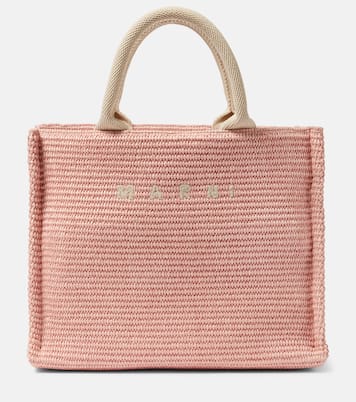 Tote Small de efecto rafia con logo | Marni