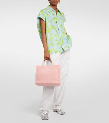 Tote Small de efecto rafia con logo | Marni