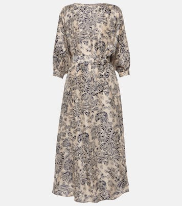 Bedrucktes Midikleid aus Seide | Loro Piana