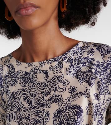 Bedrucktes Midikleid aus Seide | Loro Piana