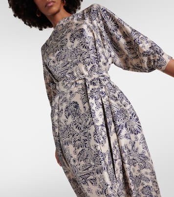 Bedrucktes Midikleid aus Seide | Loro Piana