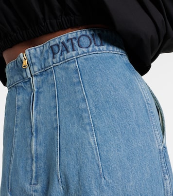 Jupe midi en jean à taille haute | Patou