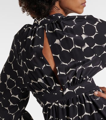 Abito lungo Urbania in seta con stampa | Max Mara